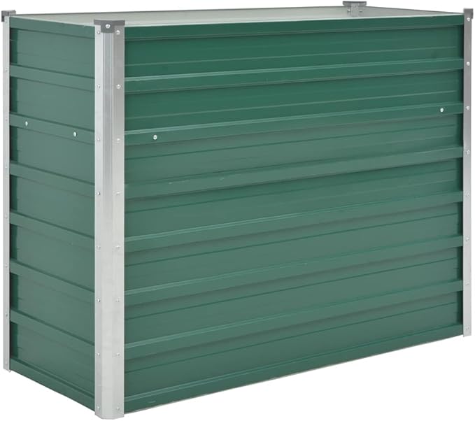 Green Galvanized Steel Raised Garden Bed 39.4x15.7x30.3 inch Rectangular Planter Box for Outdoor Plants Durable Metal for Vegetables Herbs Flowers