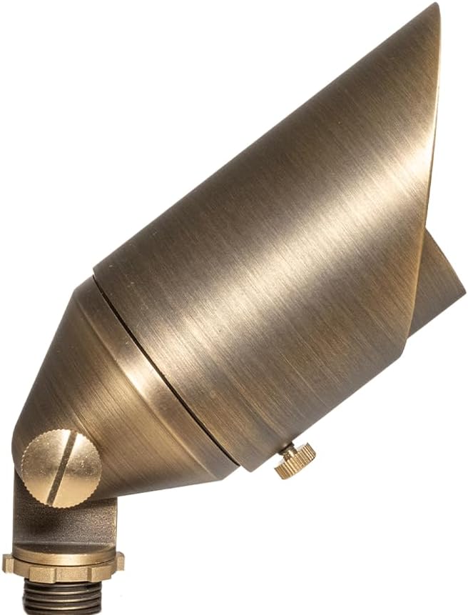 VOLT Top Dog 12V Cast Brass Outdoor Spotlight (Bronze) for Low Voltage Landscape Lighting of Yard Lawn Garden Patio Trees &amp House