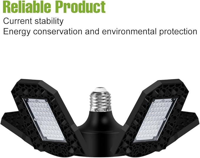 2 Pack 1500W Sunlight-Simulation Planting Lights E26/E27 LED Indoor Garden Grow Lamp 100-277V Plant Growth Fixtures 4 Adjustable Panels Full Spectrum for Vegetable Seedling Greenhouse Supplement Light