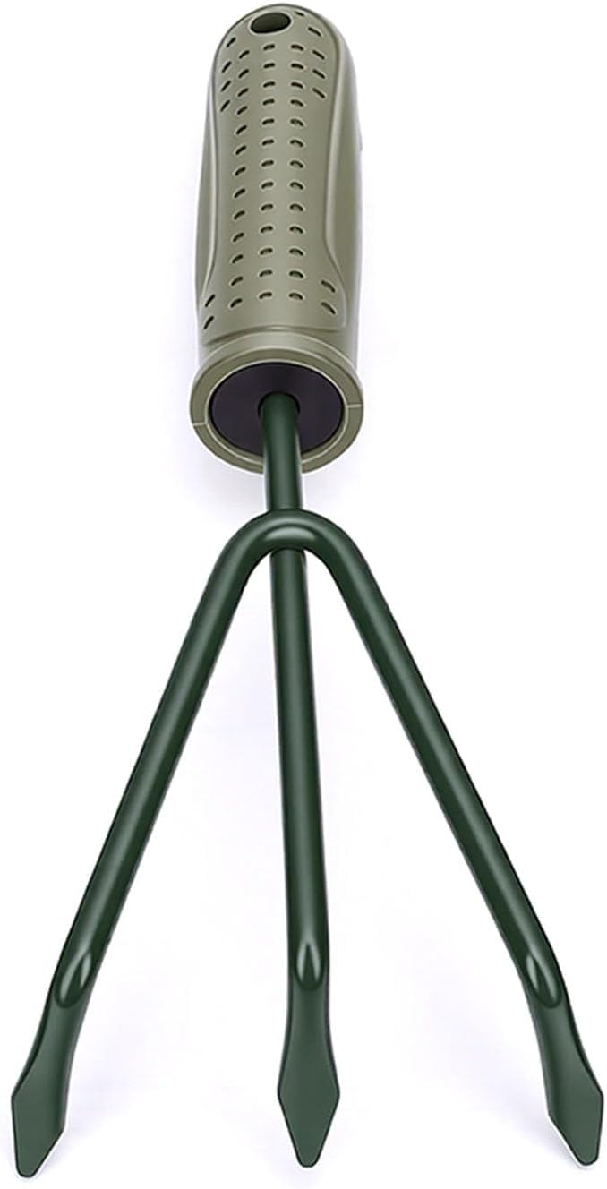 MAVIS LAVEN Garden Tool Set Ergonomic Handle Wide Narrow Shovel and 3 Prong Rake with Storage Bag for Efficient Planting and Digging