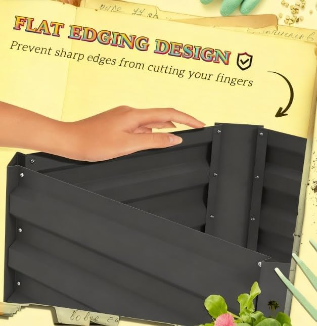 Raised Garden BedGarden BedGalvanized Planter Box with Cage for Climbing Vines