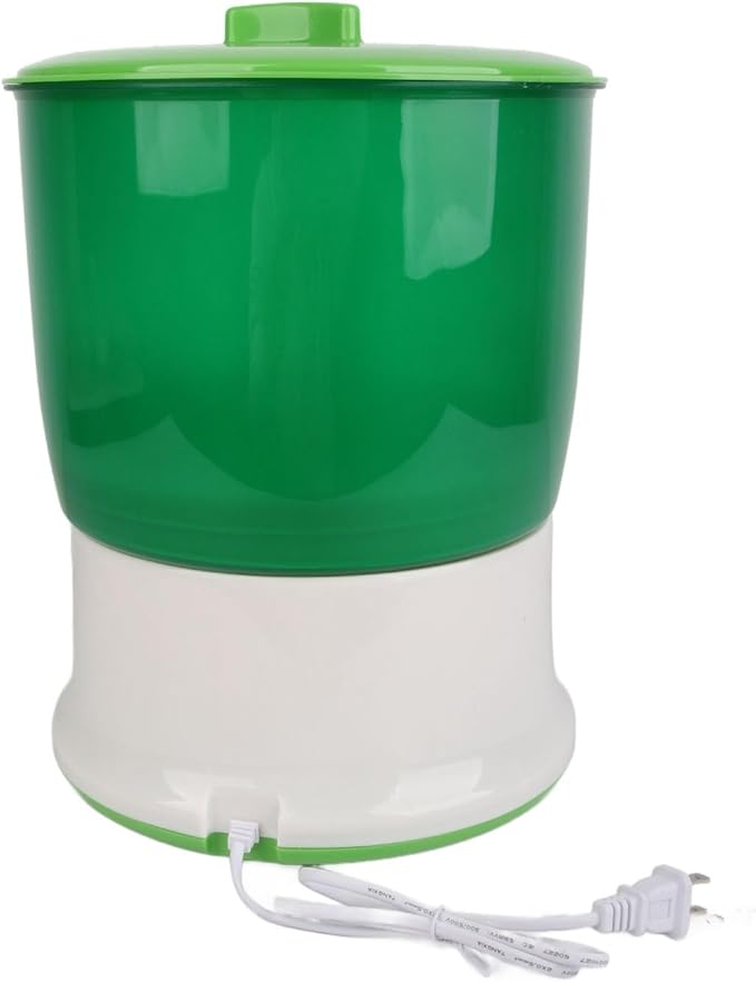 Fydun Soybean Sprout Machine Bean Sprouts Large Capacity Food Grade High Automatic Soy Germination Trays with 360 Degree Sprayer Growing Kit for Home Use 3 Safety Degrees Widely (110V US Plug)
