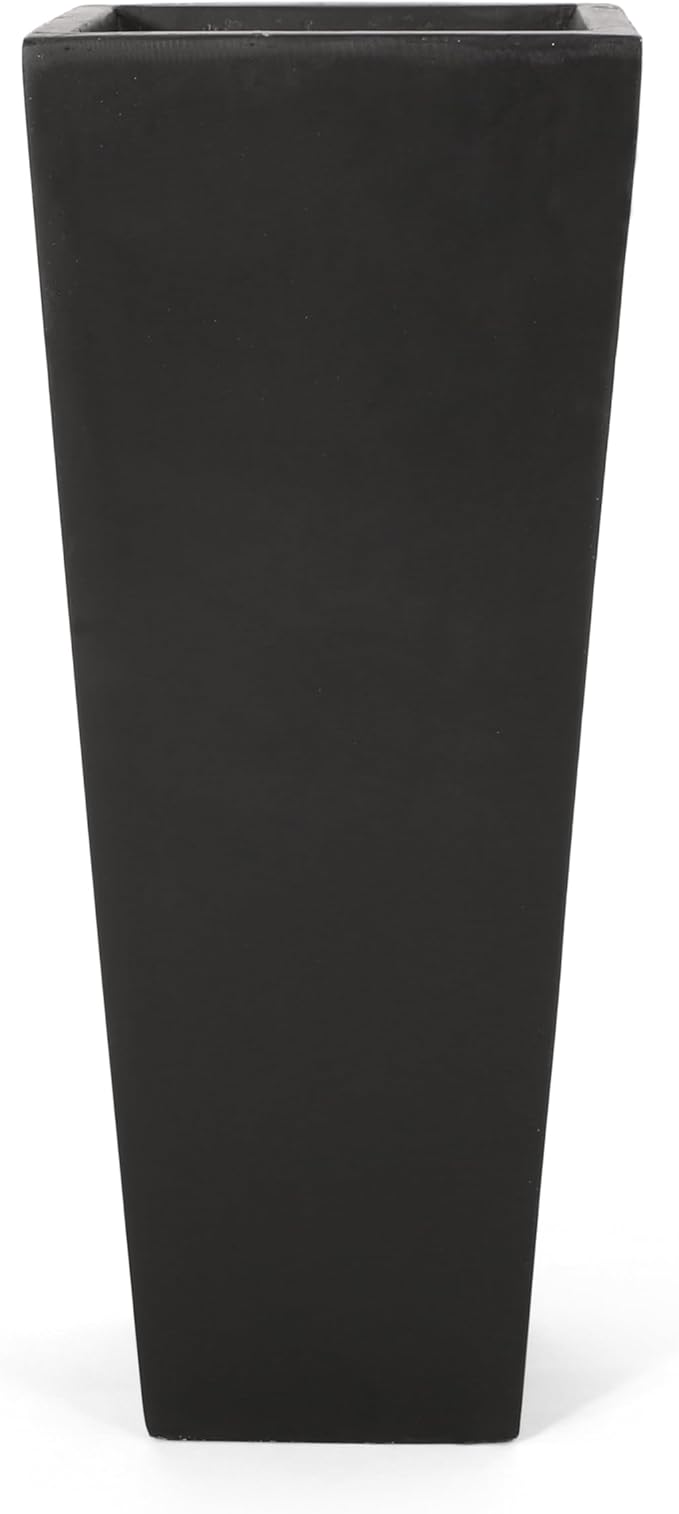 13 x 32.5 Outdoor Stone Planter Black