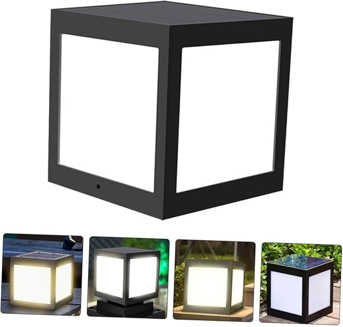 1Pc Solar Wall Light Durable Outdoor Landscape Lighting Easy Installation Solar Energy LED Light for Garden Patio Black