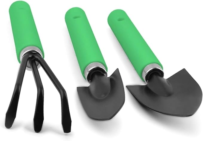 Garden ShovelGarden Trowel 3pcs Mini Garden Shovel Rake Spade Bonsai Tools Set Wooden Handle for Flowers Potted Plant Garden Tools (Color : 3)