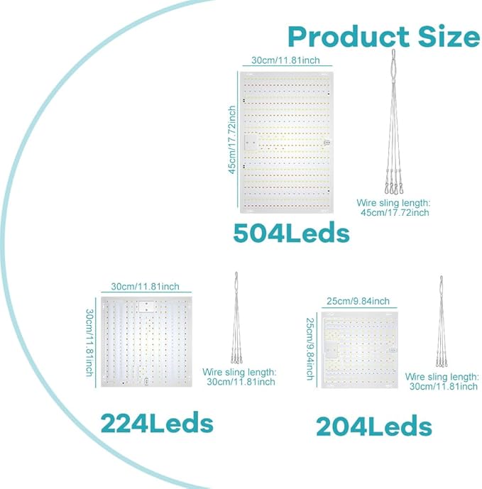 2PCS 1500W LED Plant Growth Light Use with 2835 SMD Sunlight Full Spectrum Growing Lamps for Seeds Indoor Plants Veg and Bloom Grows Lights with UV IR &amp Driver Dimmable Vegetable Growing and Flowe