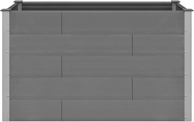 qiangxing Garden Raised Bed Planter Raised Beds Raised Planter Box Planters for Outdoor Plants Garden Beds WPC 59.1x19.7x35.8 Gray