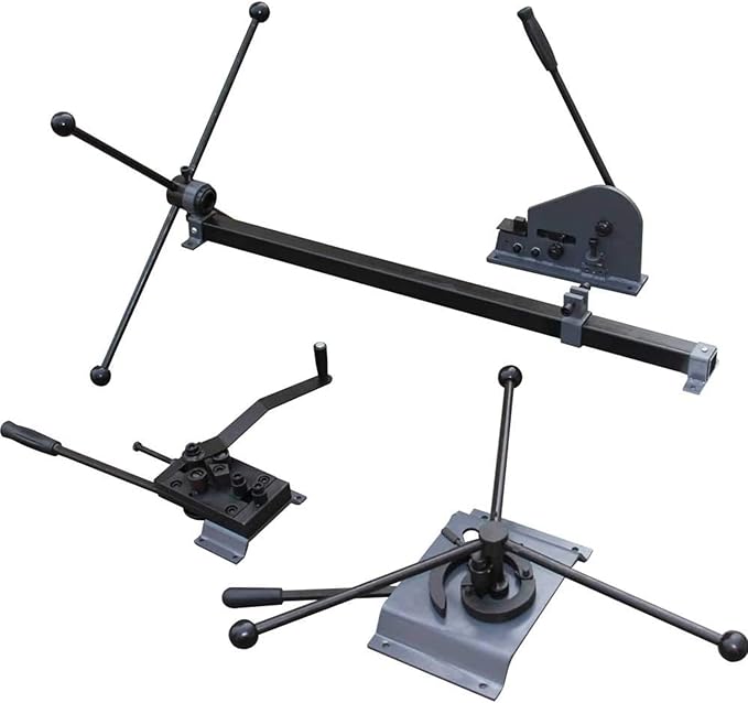 KAKA INDUSTRIAL W-2 Multipurpose Metal Craft Tool Set Create Metal Fixture for Home Garden or Business lncludes Scroll Former Bender Twister