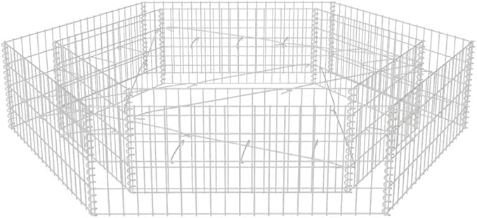 Hexagonal Gabion Raised BedOutdoor Garden GabionsStone BasketsPlanters Raised Vegetable BedsGarden Decoration78.7x68.1x15.7