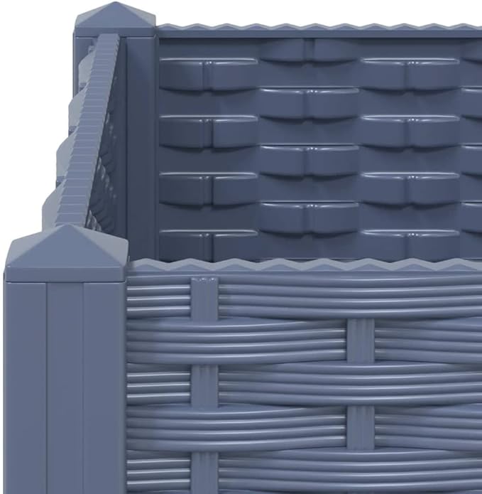 Raised Bed PlanterGarden BedGalvanized Raised Garden BedPlanter Raised bedsGalvanized Planter15.7x15.7x28 Polypropylene