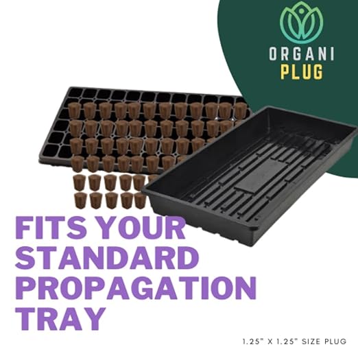 VPS OrganiPlug Hydroponic Seed Starter Plugs 2000 Pack Rapid Root Planting Pods for Seedling Clone Cutting Promotes Plant Flower Vegetable Growth w/Organic Soil Ingredients Fits Standard Tray