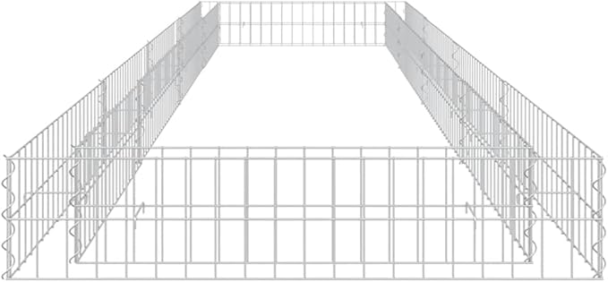 Gabion Raised Bed Silver Galvanized Steel Large Gardening Pots &amp Planters 151314