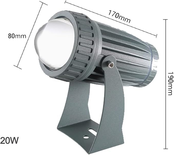 10W LED Spot Lights - Waterproof Outdoor Landscape Lamps AC 220V Narrow Beam Wall Light IP67 Rated 180° Adjustable Bracket Red Color Ideal for Garden &amp Pathway Lighting