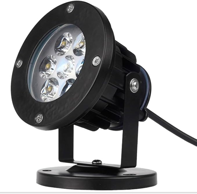 7W Aluminum Landscape Spot Light IP65 Waterproof 12V Warm/White Light - Durable Construction Energy Efficient Lighting Ideal for Outdoor Garden and Tree Use (White Light)