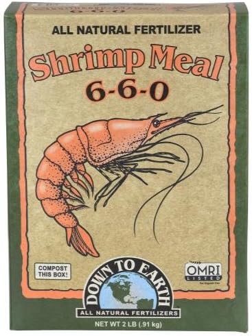 Down to Earth All Natural Fertilizers 07838 2 Lb Shrimp Meal 6-6-0