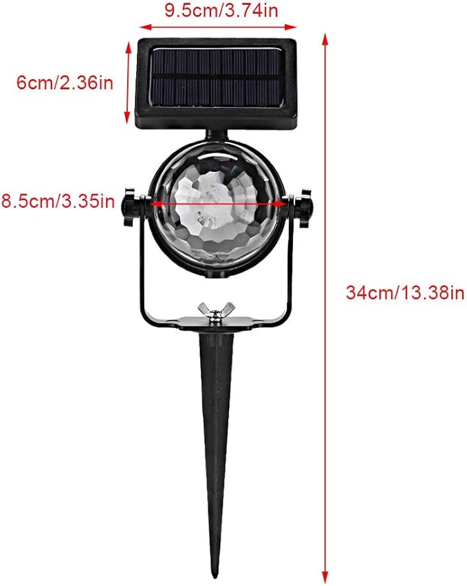 LED Solar Spotlight Outdoor Water Proof Christmas Landscape Spot Lights Fairy Projector Lamp for Patio Gate Walkway Pool Garden Yard Driveway