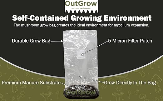 Pasteurized Horse Manure Based Mushroom Bulk Substrate 5 X (1 Pound Bags)