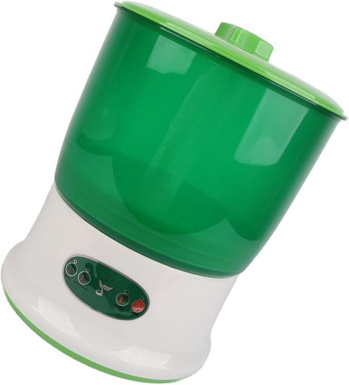 Fydun Soybean Sprout Machine Bean Sprouts Large Capacity Food Grade High Automatic Soy Germination Trays with 360 Degree Sprayer Growing Kit for Home Use 3 Safety Degrees Widely (110V US Plug)