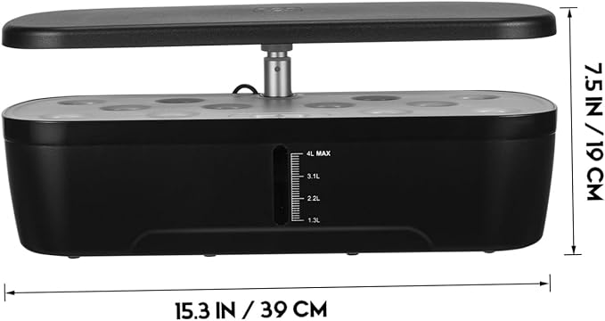 Mipcase 1set Indoor Hydroponics Growing System Kit with Led Grow Light Smart Vegetable Planter for Indoor Gardening Soil Planting Space-Saving Design