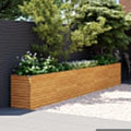YAFF Garden Raised Bed Rusty Corten Steel Large DurablePots &amp Planters-151988