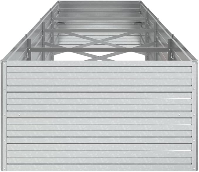 SKM Garden Raised Bed Silver Galvanized Steel LargeSilver (Weight 23.1KG)