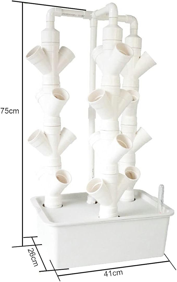 Hydroponic Tower Growing Sytem Garden Hydroponic Growing System Vertical Tower for Fresh Herb Garden Fruits VegetablePlant Tower Gift for Gardening LoverA