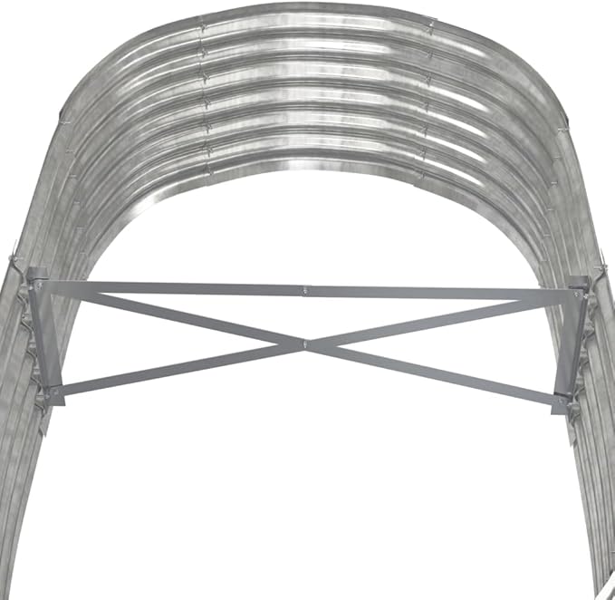 SKM Garden Raised Bed Powder-Coated Steel 59.8x31.5x14.2 Silver (5.96 KG/13.112 LBS)