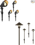 DEWENWILS LED Outdoor Low Voltage Landscape Lights 14W 540LM 3000K 12V Low Voltage LED Landscape Spotlight 3W 150 LM 12V AC/DC Landscape Pathway Lights
