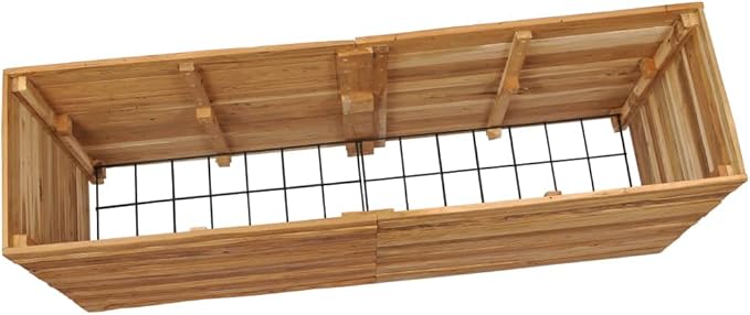 YAFF Raised Bed 59.1x15.7x28.3 Recycled Teak and Steel (68.53lbs)