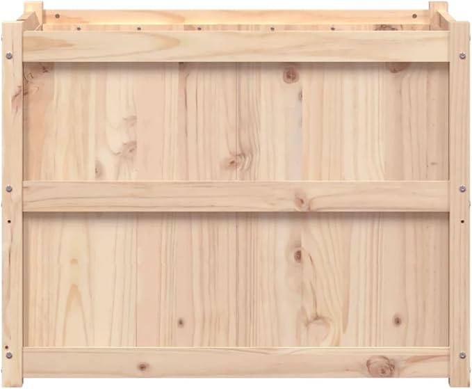 Wooden Garden Planter Box Outdoor Flower Box Wood Flower Boxes for Outdoor Plants Raised Garden Bed Planter Box 35.4x19.7x27.6 Solid Wood Pine-101
