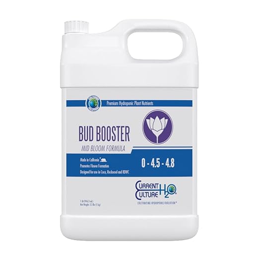 Bud Booster - Pure Liquid Fertilizers | Crystal Clear Blends | Consistently pH Stable | Developed for Hydroponic Applications - Quart Size
