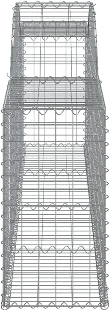 Gabion Basket Galvanized Steel Wire Mesh Retaining Wall for Garden Fence Landscape 118-Inch Iron Cage 4-Piece Basket Set
