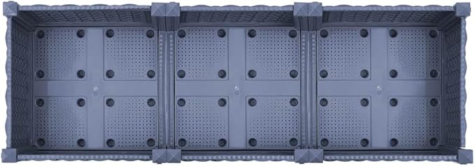 Raised Bed Blue Grey Polypropylene 47.2 x 15.7 x 9.1 in Durable Gardening Pots &amp Planters 310399