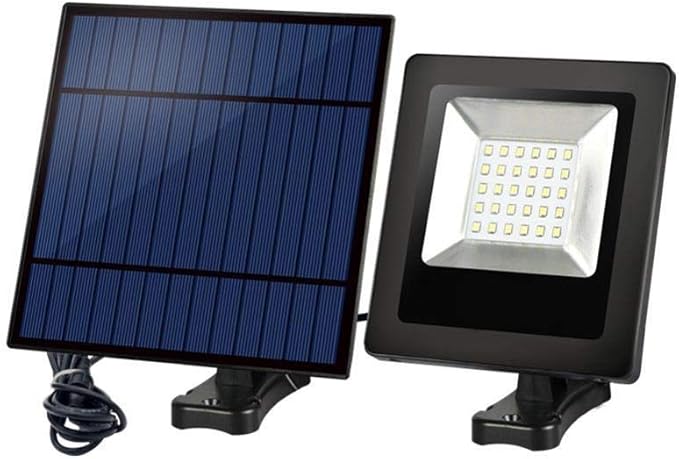 Landscape Lights Solar Lawn Light LED Garden 30LED Floodlight Solar Garden Light Adjustable Solar Panel Security Lamp Waterproof for Lighting LED Street Lamp (5M Cable White)