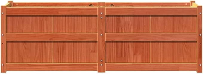 Wooden Raised Garden Bed Garden Planter Box Outdoor Wood Raised Garden Bed for Planting Plants Vegetables Wax Brown 59.1x19.7x19.7 Solid Wood Pine-250
