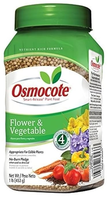 Osmocote Smart-Release Plant Food Flower &amp Vegetable 14-14-14 1 Lbs. - Pack of (8)