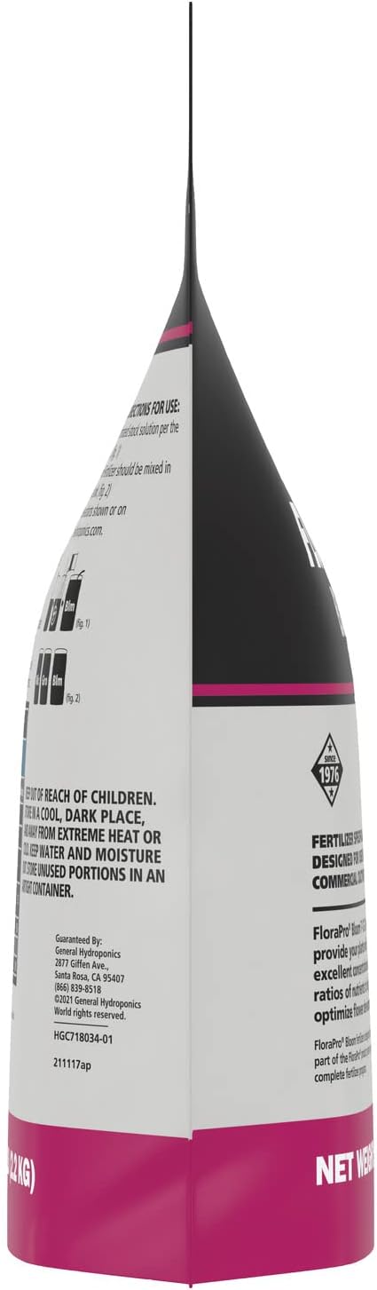 General Hydroponics FloraPro Bloom 7-12-27 Nutrient for Commercial Cultivation 5 lbs.