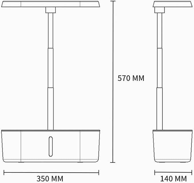 Hydroponic Planting System 8-Hole Planting Trough with LED Plant Growth Light Smart Touch Control Suitable for Home Office White