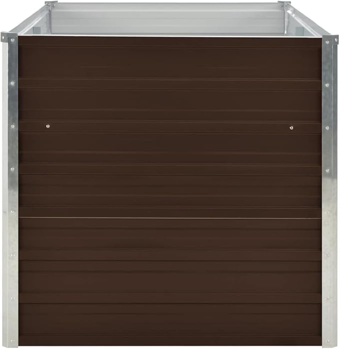 YAFF Large Galvanized Steel Raised Garden Bed for Outdoor Spaces Sturdy and Durable 63x31.5x30.3 in Easy Assembly Ideal for Patios Balconies and Gardens