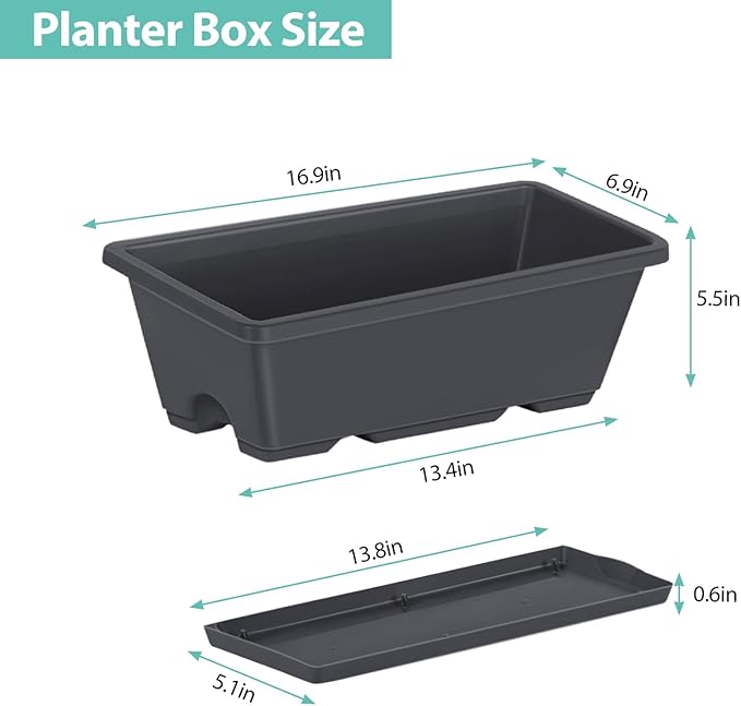 YBING Raised Garden Bed with Wheels Outdoor Elevated Planter Box Stand 6 Pocket Raised Flower Bed with Legs and Storage Shelf Herb Garden Planter for Patio 30 Tall Dark Grey