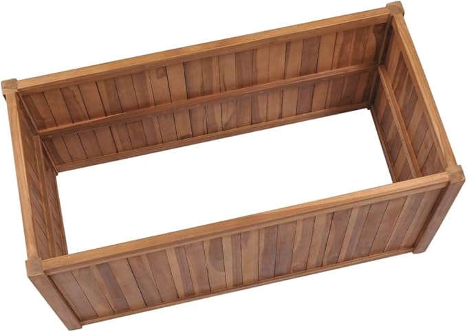 SKM Raised Bed 100x50x70 cm Solid Teak Wood (Weight-24KG)