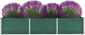 Galvanized Steel Garden Raised Bed Kit Outdoor Planter Raised Garden Boxes Metal Raised Garden Beds for Vegetables Herbs Flowers 94.5x31.5x17.7 Green-1096