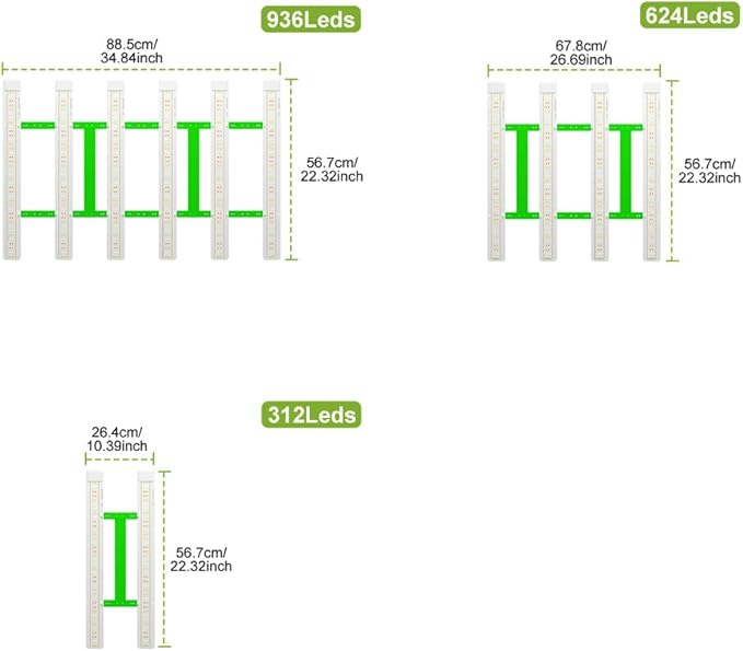 1500W Red Blue LED Grow Lamps - Tailored Spectrum for Lush Foliage &amp Vibrant Blooms. Great for Indoor Herb Gardens Orchid Cultivation &amp Seedling Trays. Noiseless Easy to Hang in Grow Spaces
