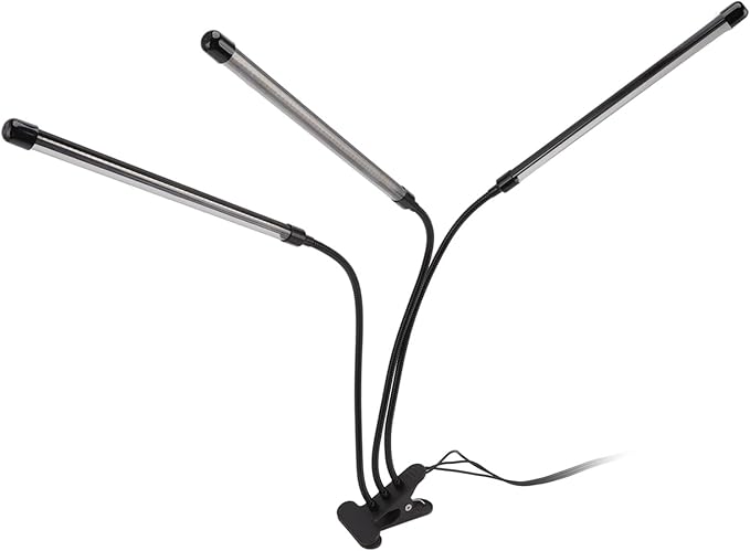 Zerodis LED Plant Grow Light with Clamp/Holder 10 Level Dimmable USB Red White Warm Light for Seedlings