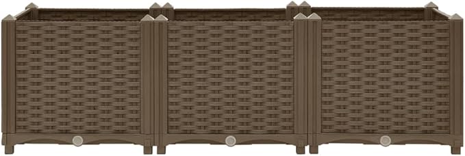 Raised Bed Outdoor Planter Garden Bed Polypropylene Raised Garden Bed Raised Planter Bed Raised Plant Containers for Fresh Vegetables Herbs Flowers 47.2 x 15.7 x 15