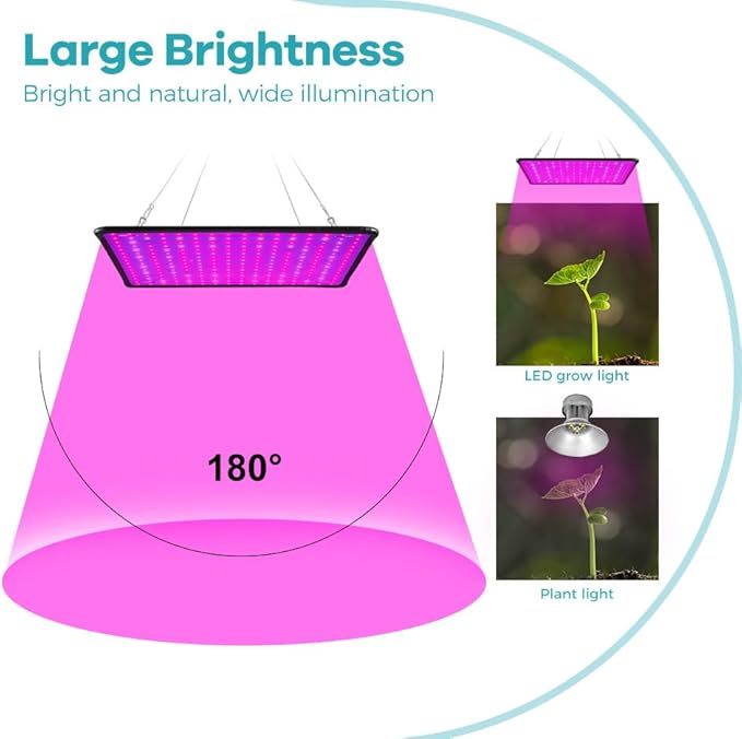 2PCS 300W LED Indoor Planting Lamps 110V Indoor Natural Sunlight Spectrum Plant Panel Lamping 100-277V Succulent Hydroponic Growth Lights UV/IR Indoor Cultivation Seedling Sunlike Lighting