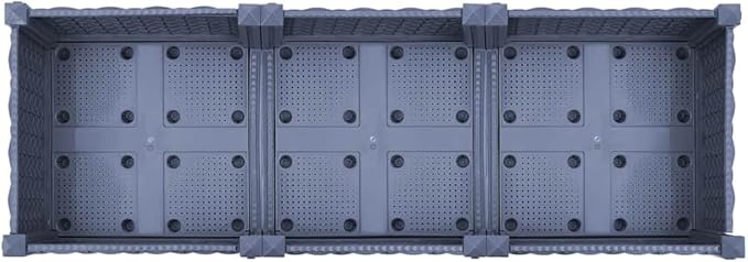 Large Blue Grey Raised Bed Polypropylene Spacious Gardening Pots &amp Planters 310407