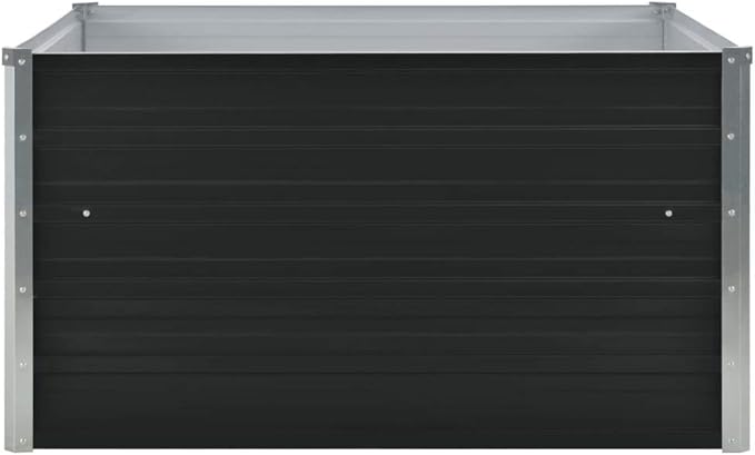 Raised Garden Bed 39.4x39.4x17.7 Galvanised Steel Anthracite