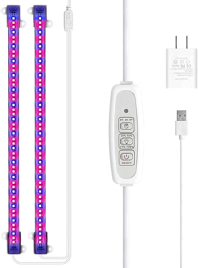 Mosthink Plant Grow Light Strips 12 Inches and Grow Light Strips Full Spectrum 12 Inches