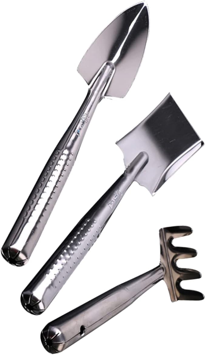 Happyyami 2 Sets 3pcs Rake Spade Shovel Succulents Tool